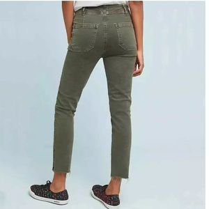PAIGE Hoxton High Rise Ankle Utility Jeans, Frey rough hem, Vintage Forest Night